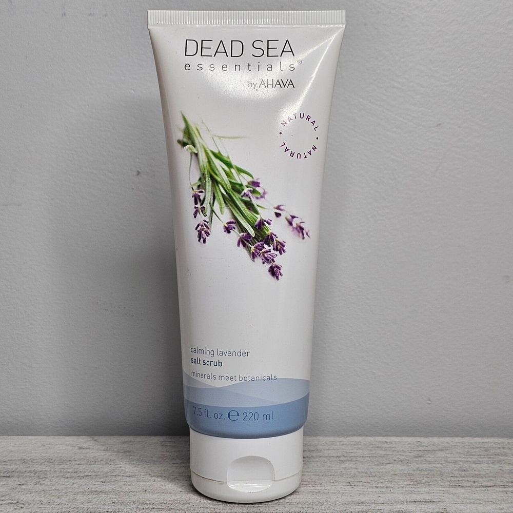 DEAD SEA ESSENTIALS by Ahava • Calming Lavender Salt Scrub • 7.5 fl oz • NEW